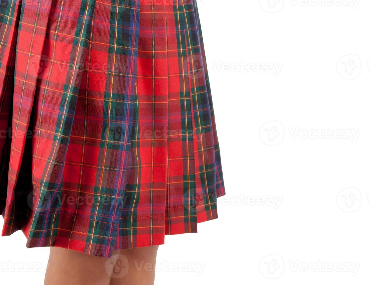 Close up of a red skirt Scottish. photo