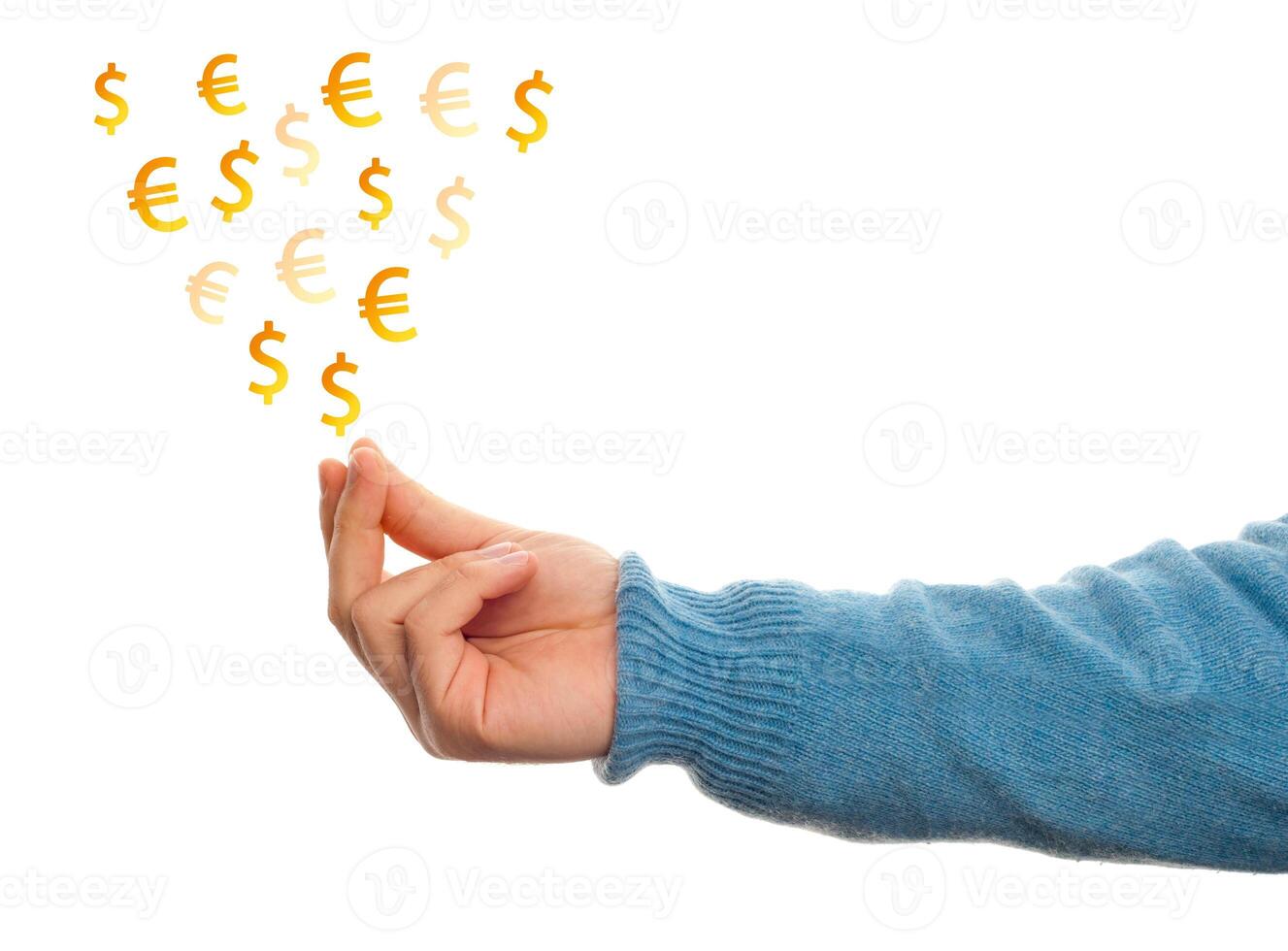 Concept of make money with hand photo