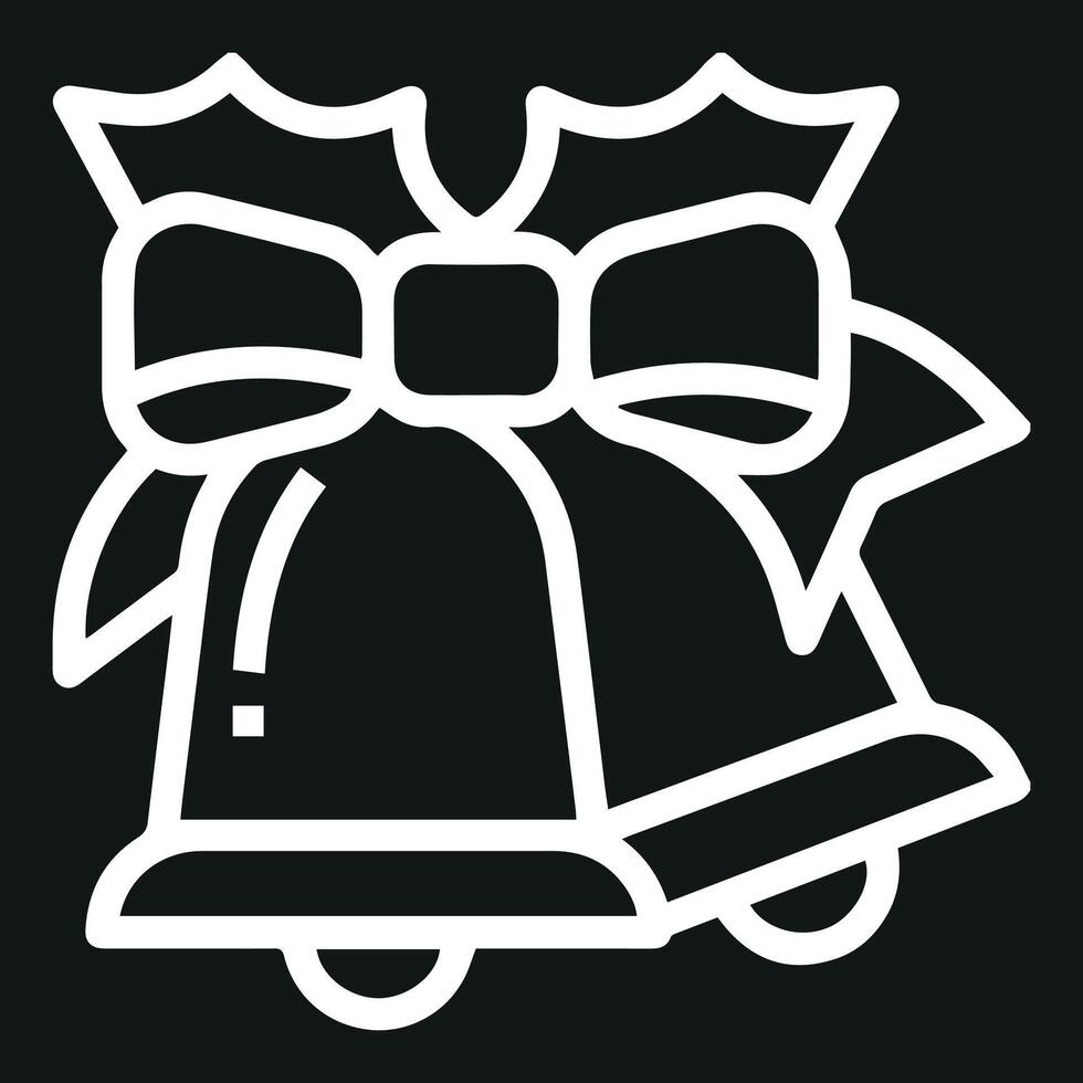 Christmas bells with ribbon icon isolated on a white background. vector