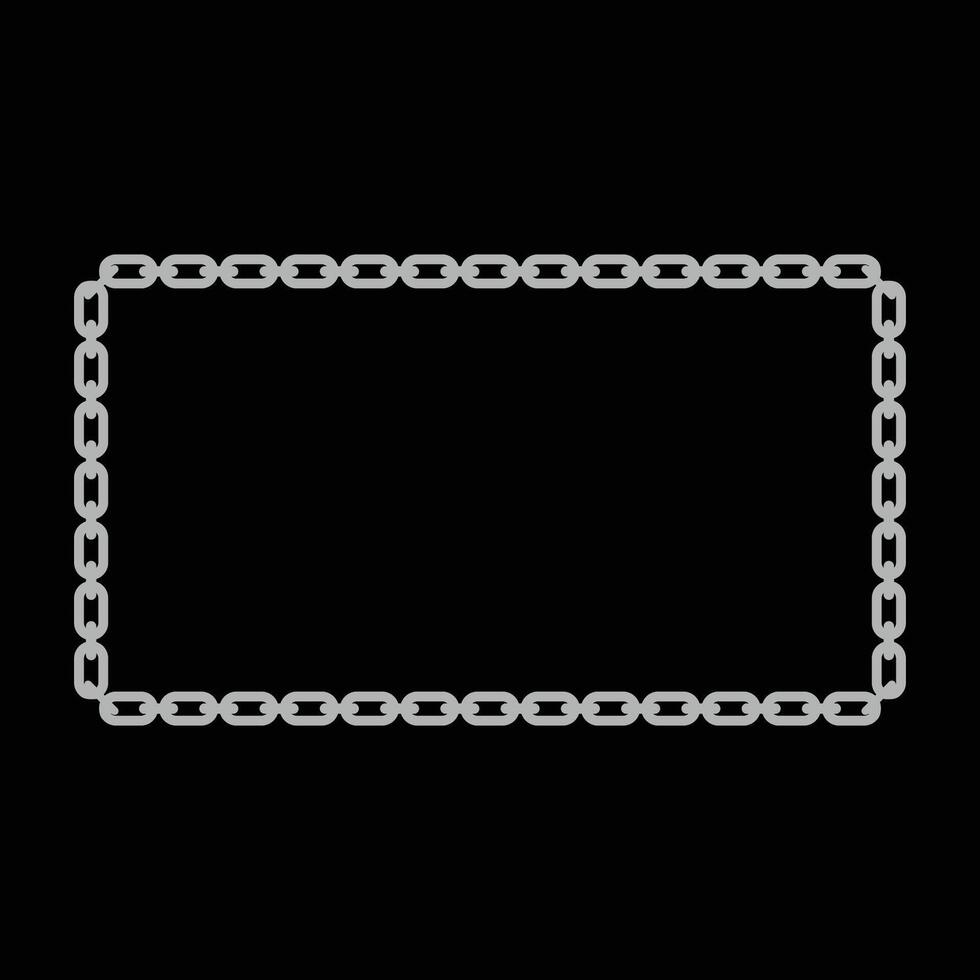 Simple Minimalist Chain Border Frame Illustration Symbol Design vector