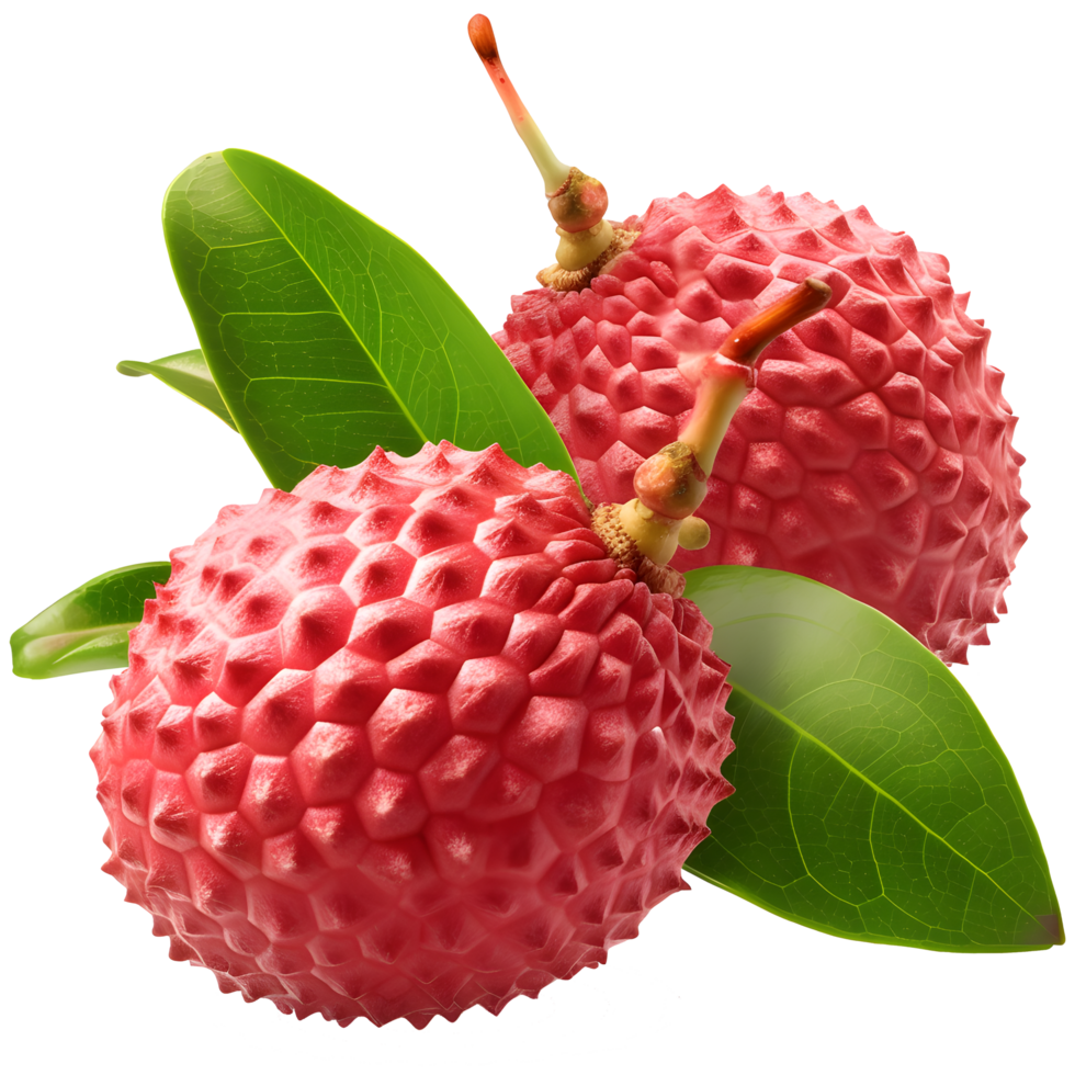 Lychee on isolated background png