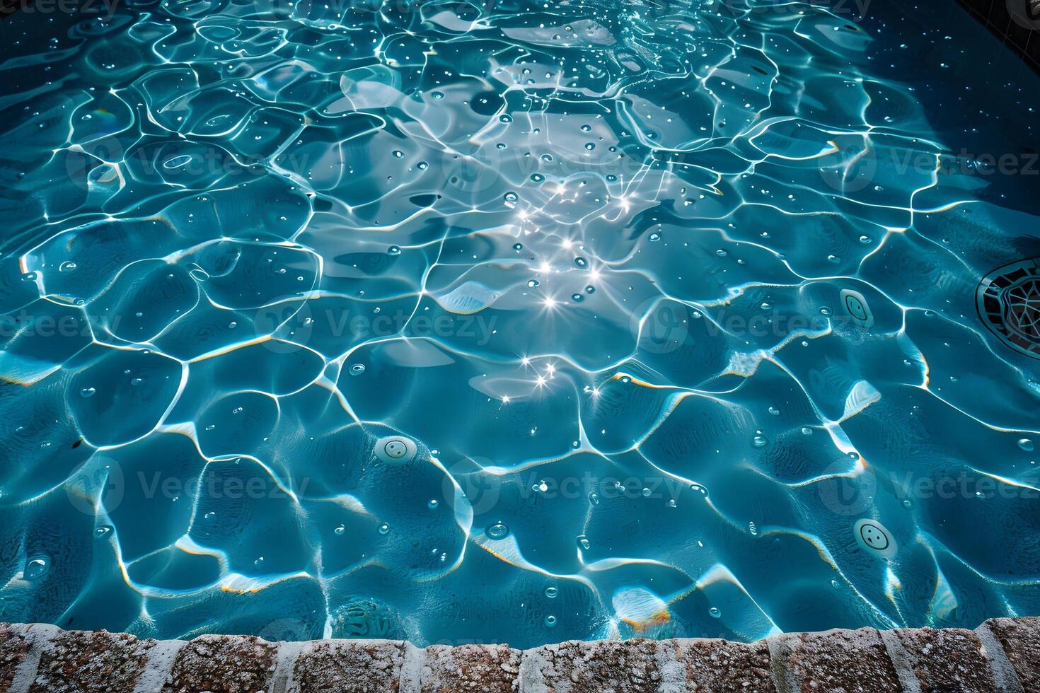 Tranquil Pool Water Reflecting Sunlight for Summer Relaxation and Design photo