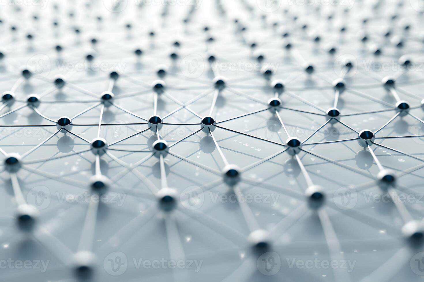 Abstract Network of Metallic Spheres and Connections - Technological Innovation Design photo