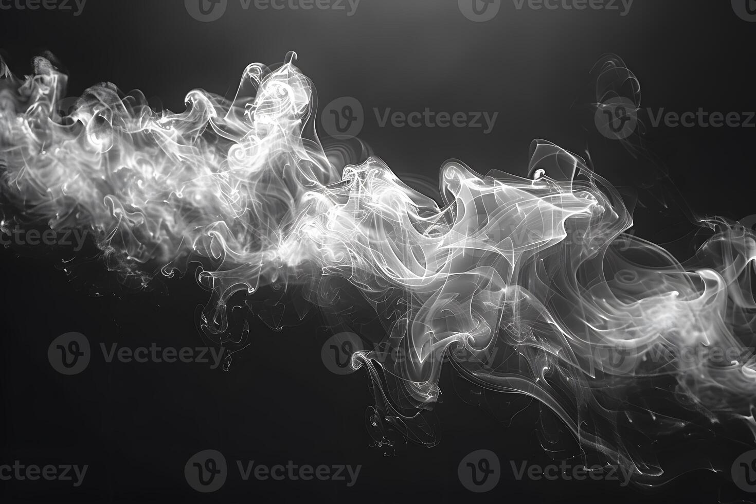 Abstract Smoke Swirls on Dark Background - Ideal for Design and Art Projects photo