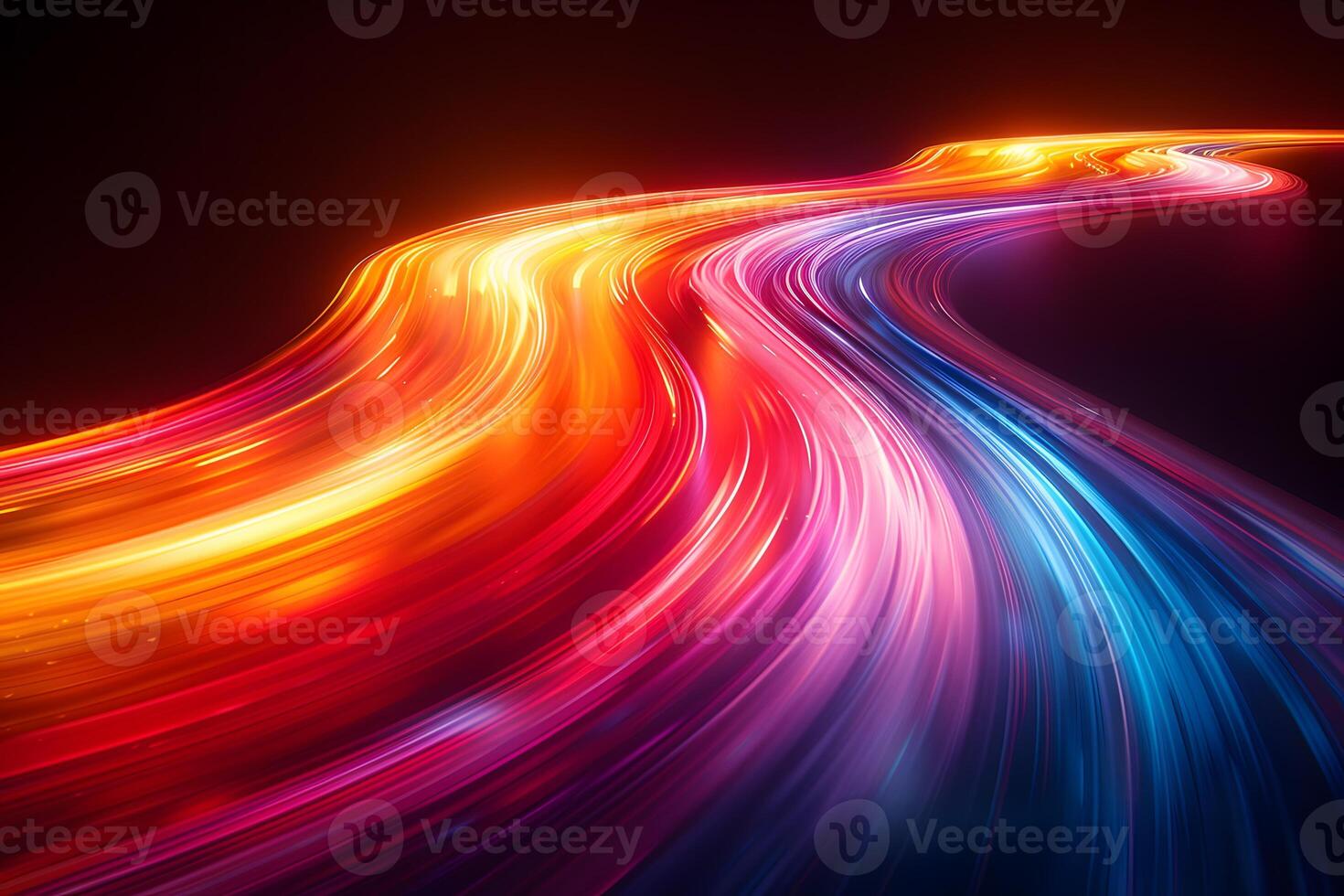 Vivid Abstract Light Trails for Dynamic Backgrounds and Designs photo