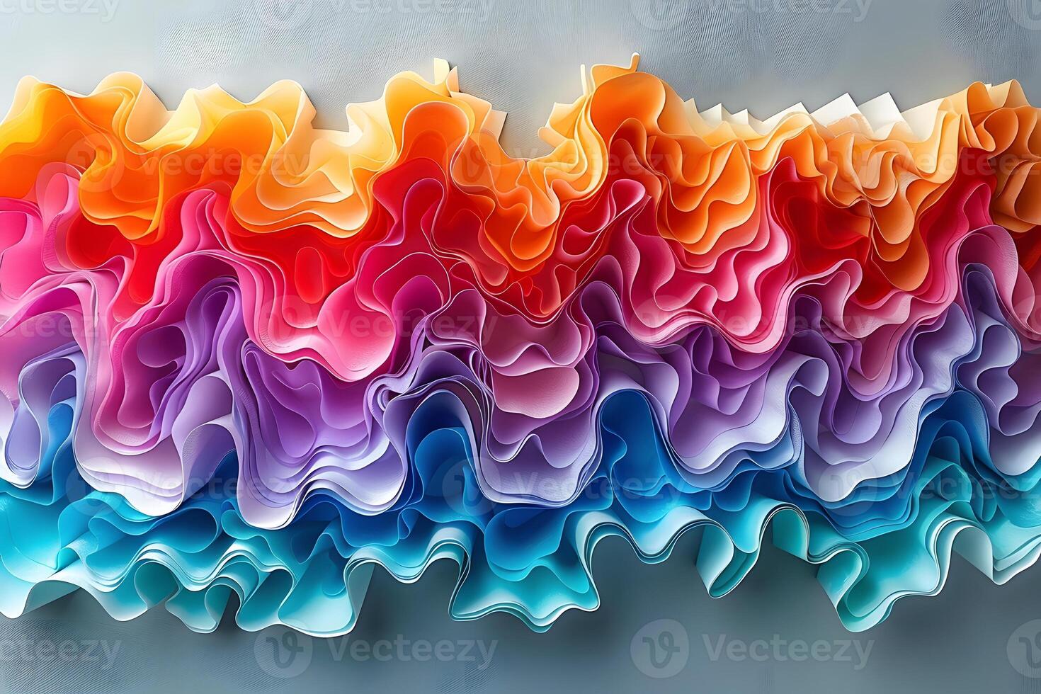 Vibrant Multicolored Abstract Wave Pattern for Modern Art Print and Design photo
