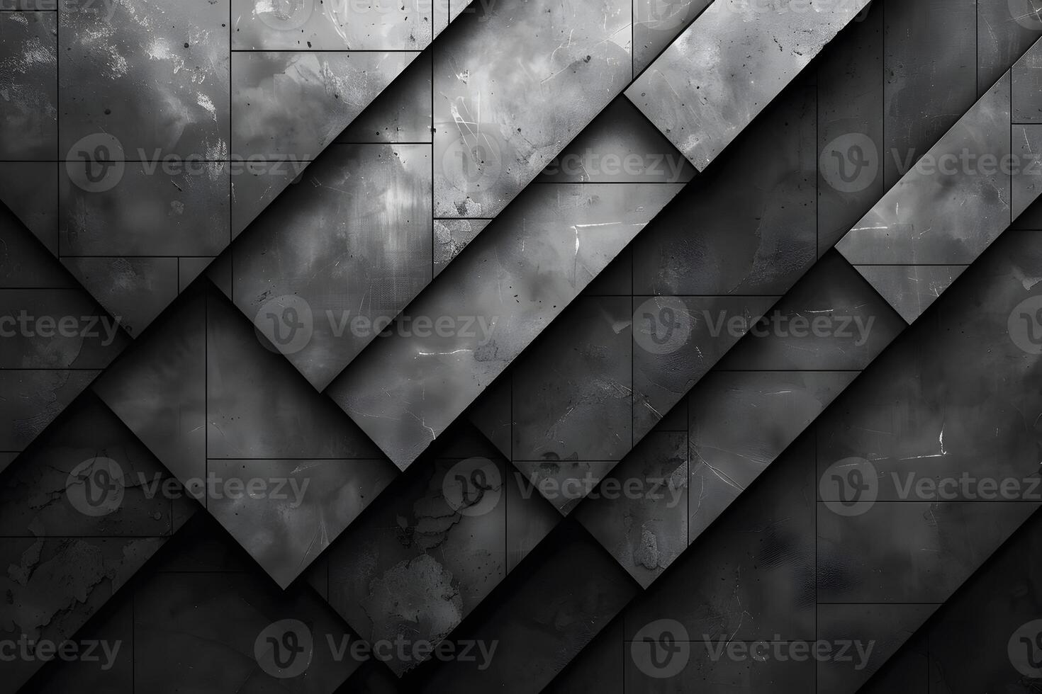 Abstract Geometric Metal Tiles Background for Architecture and Design photo