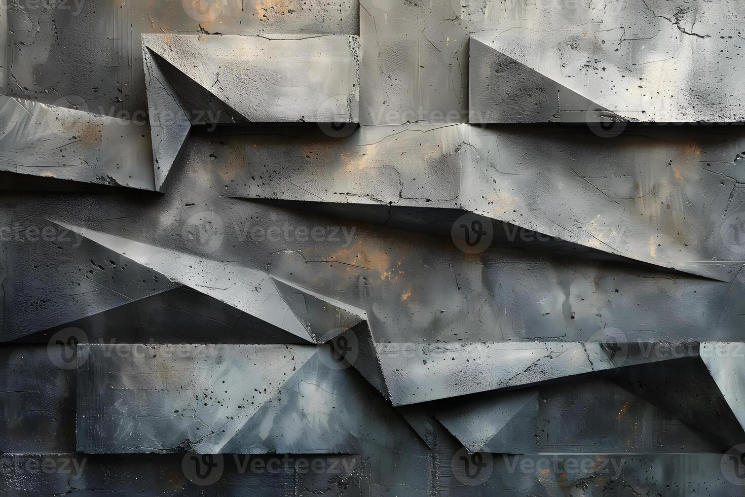 Abstract Geometric Concrete Art with Modern Triangular Patterns for Design Prints photo