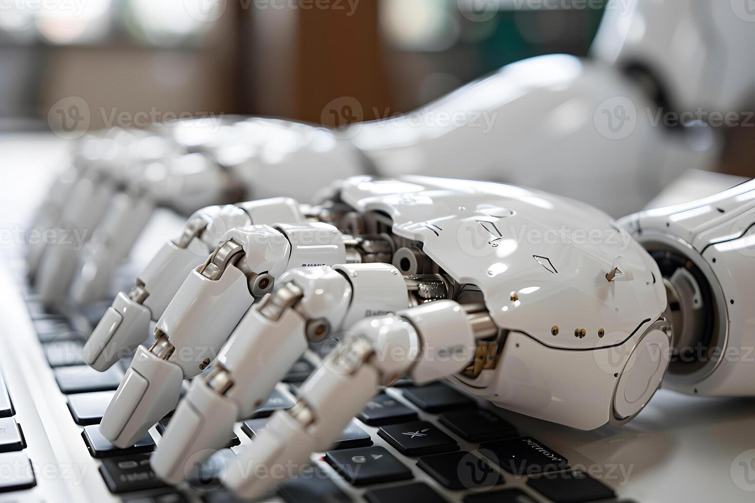 Futuristic Robotics and AI Technology Concept for Digital Design photo
