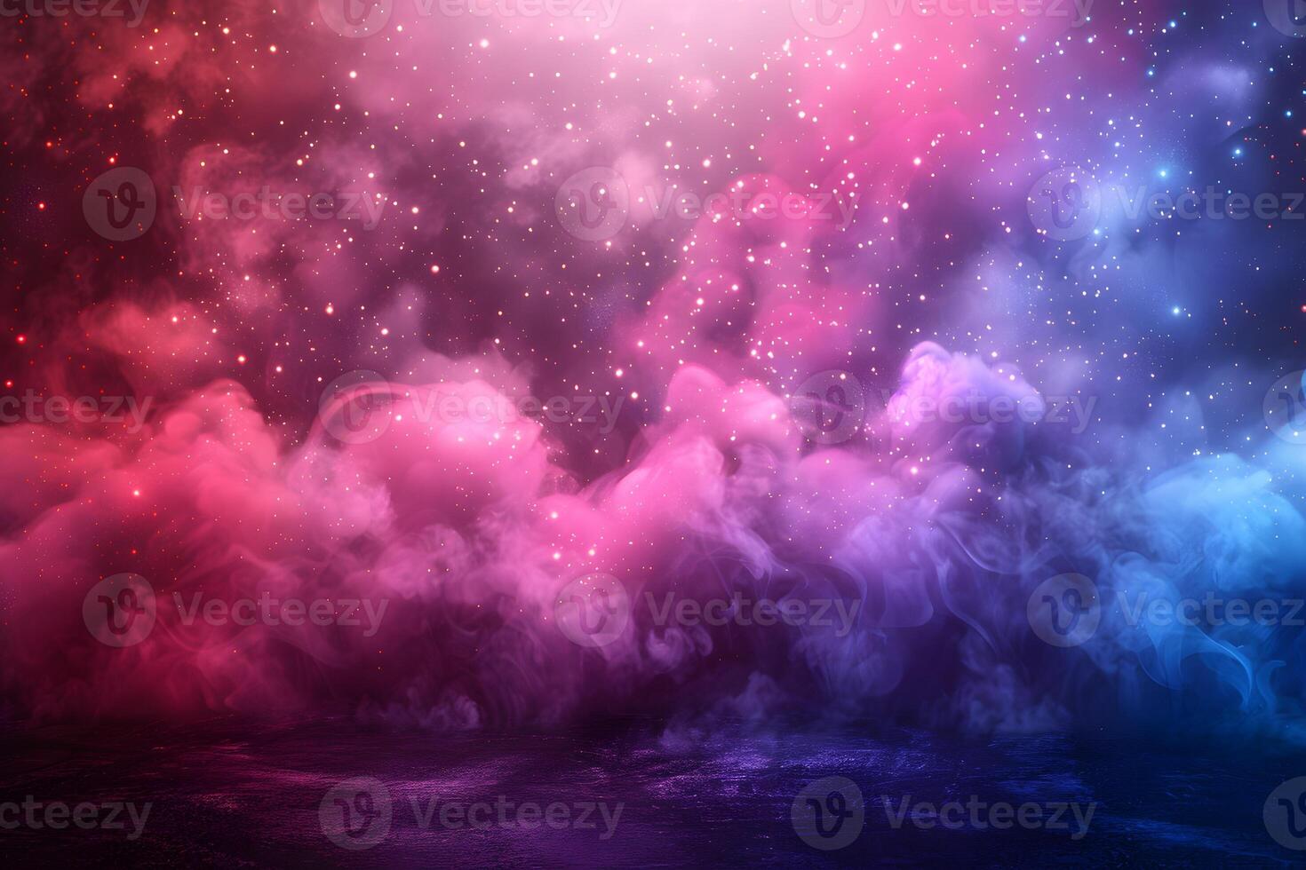 Mystical Dreamscape with Vibrant Pink and Blue Smoke for Fantasy Design and Creativity photo