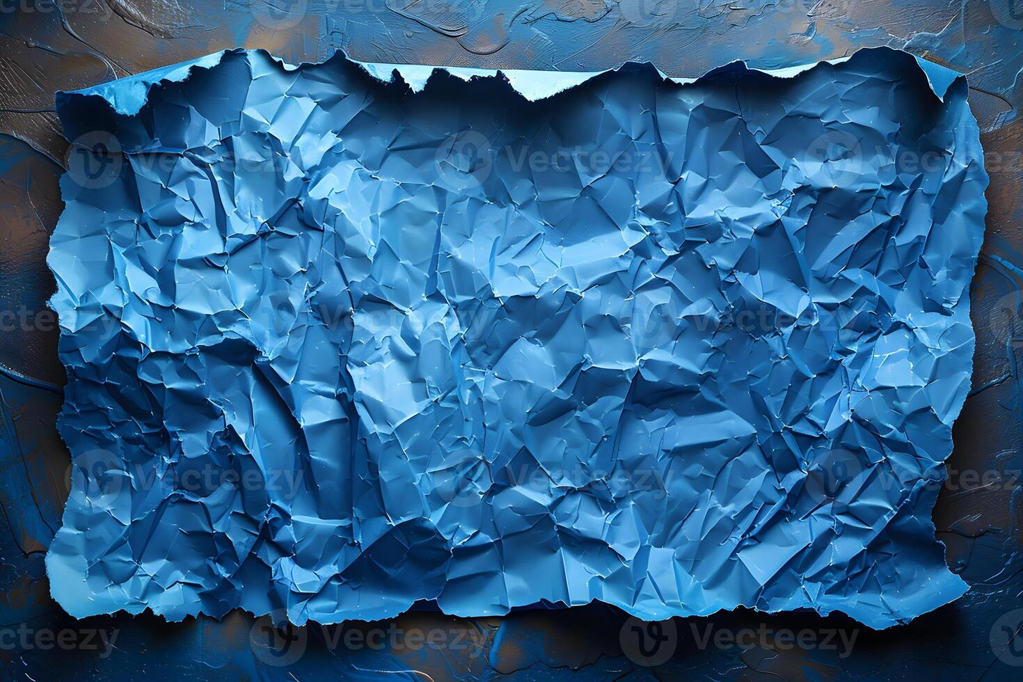 Abstract Crumpled Blue Paper Texture for Creative Background Design photo