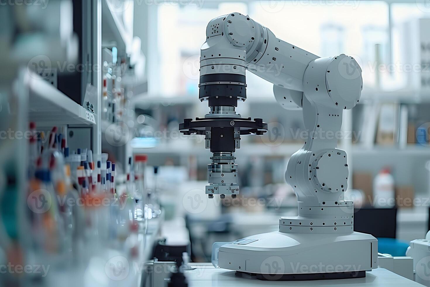 Advanced Robotic Arm in Laboratory for Precision Scientific Research and Innovation photo