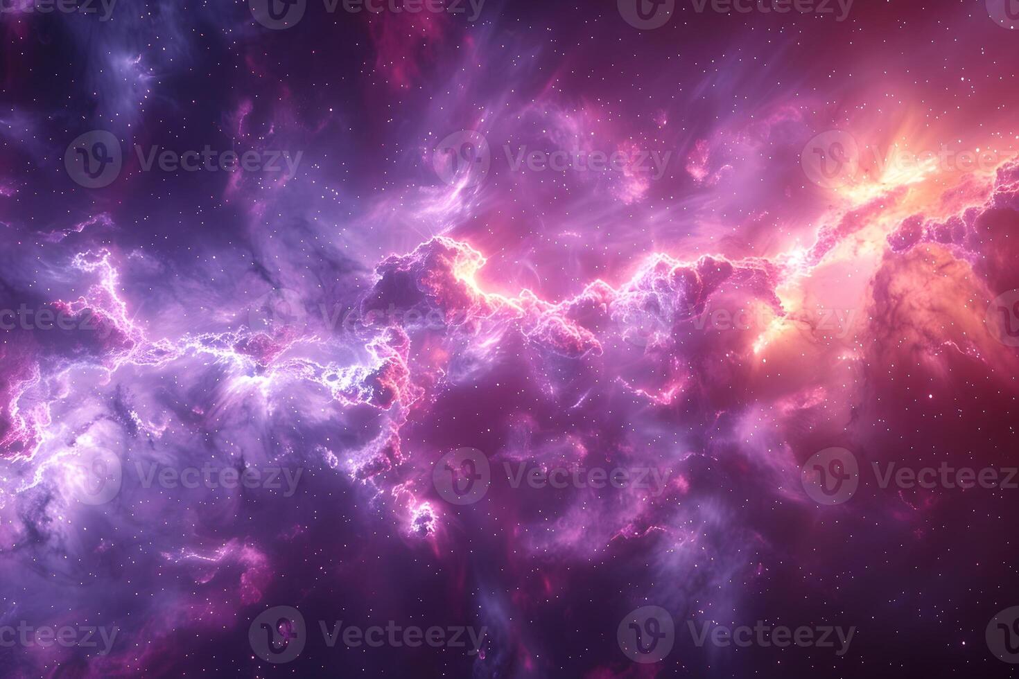 Stunning Purple and Pink Nebula with Electric Energy - Cosmic Design for Science and Space Enthusiasts photo