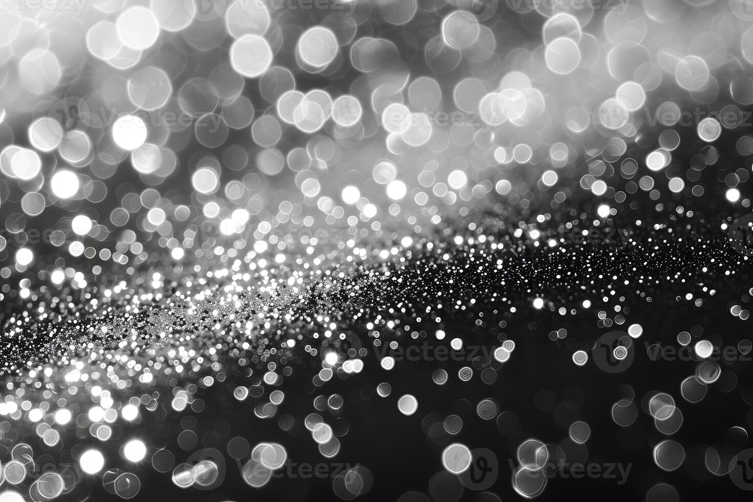 Elegant Black and White Bokeh Background for Design or Poster Use photo