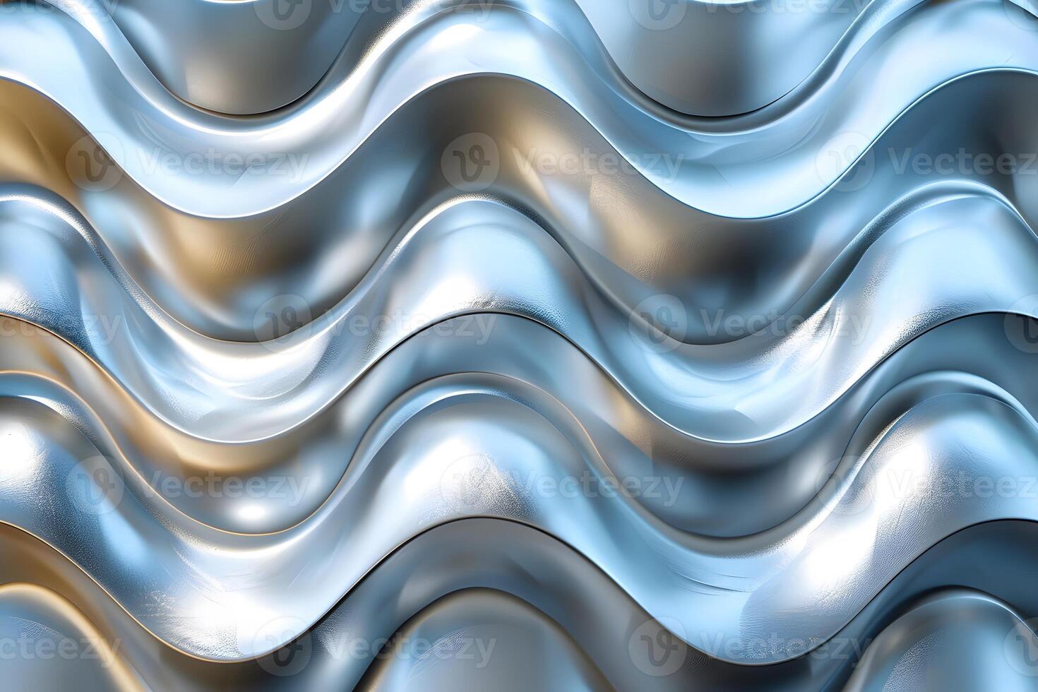 Futuristic Metallic Waves - Abstract Design for Digital Art and Decor photo