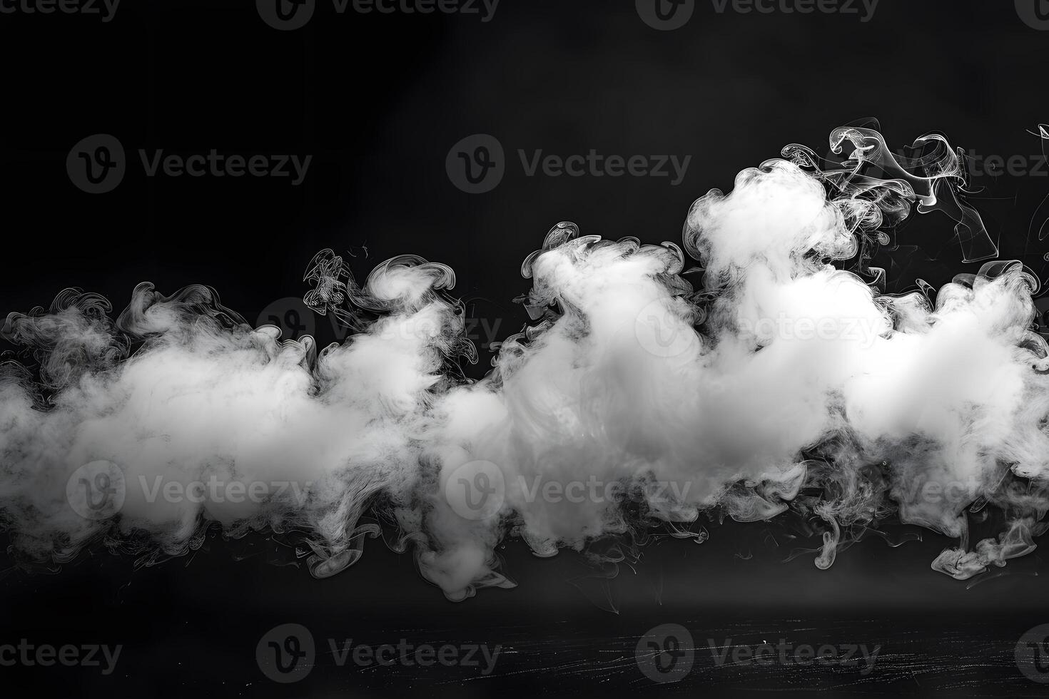 Mysterious Smoke Swirls on Dark Background for Atmospheric Design photo