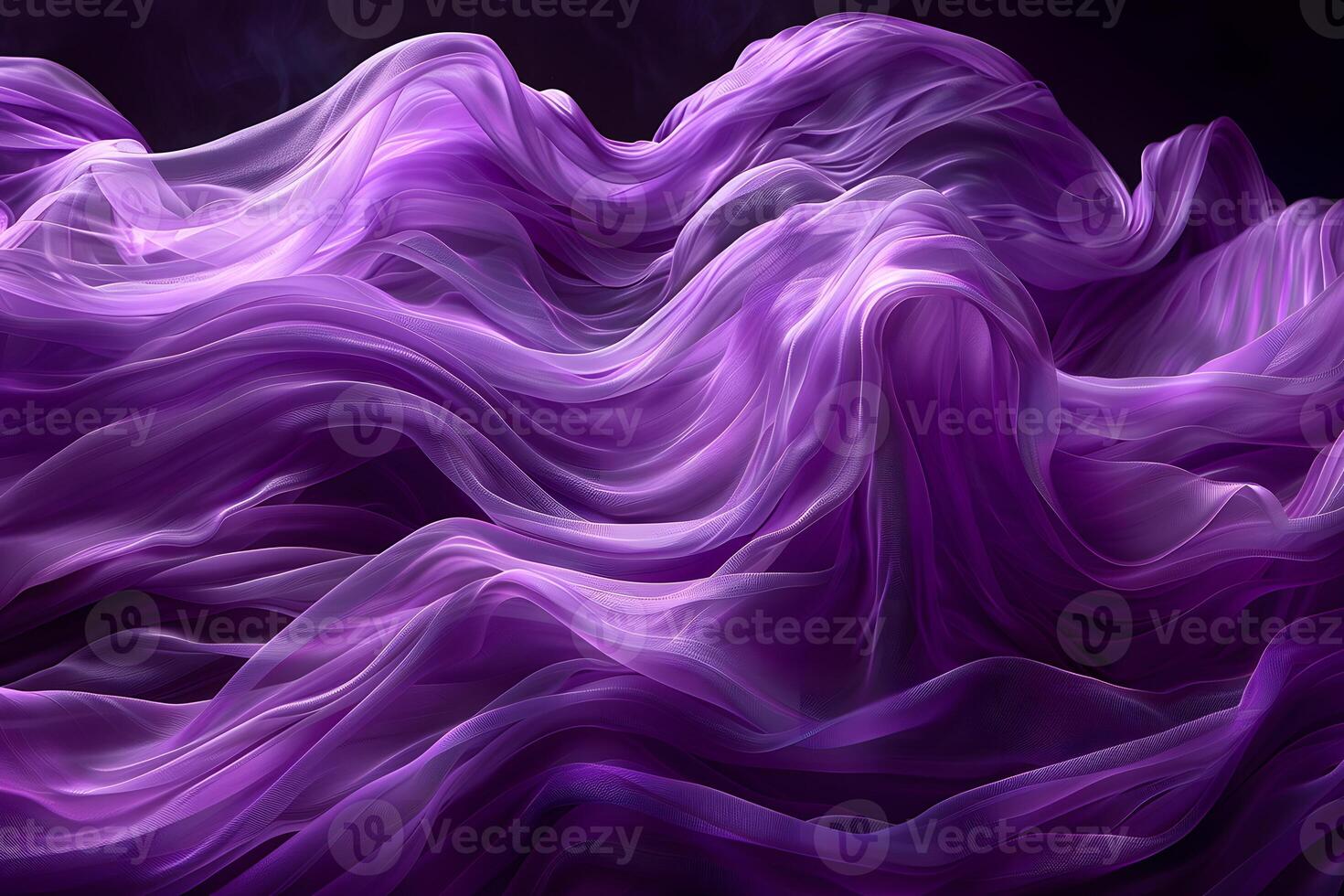 Abstract Purple Waves of Flowing Silk Fabric - Dreamy Artistic Textiles Design photo