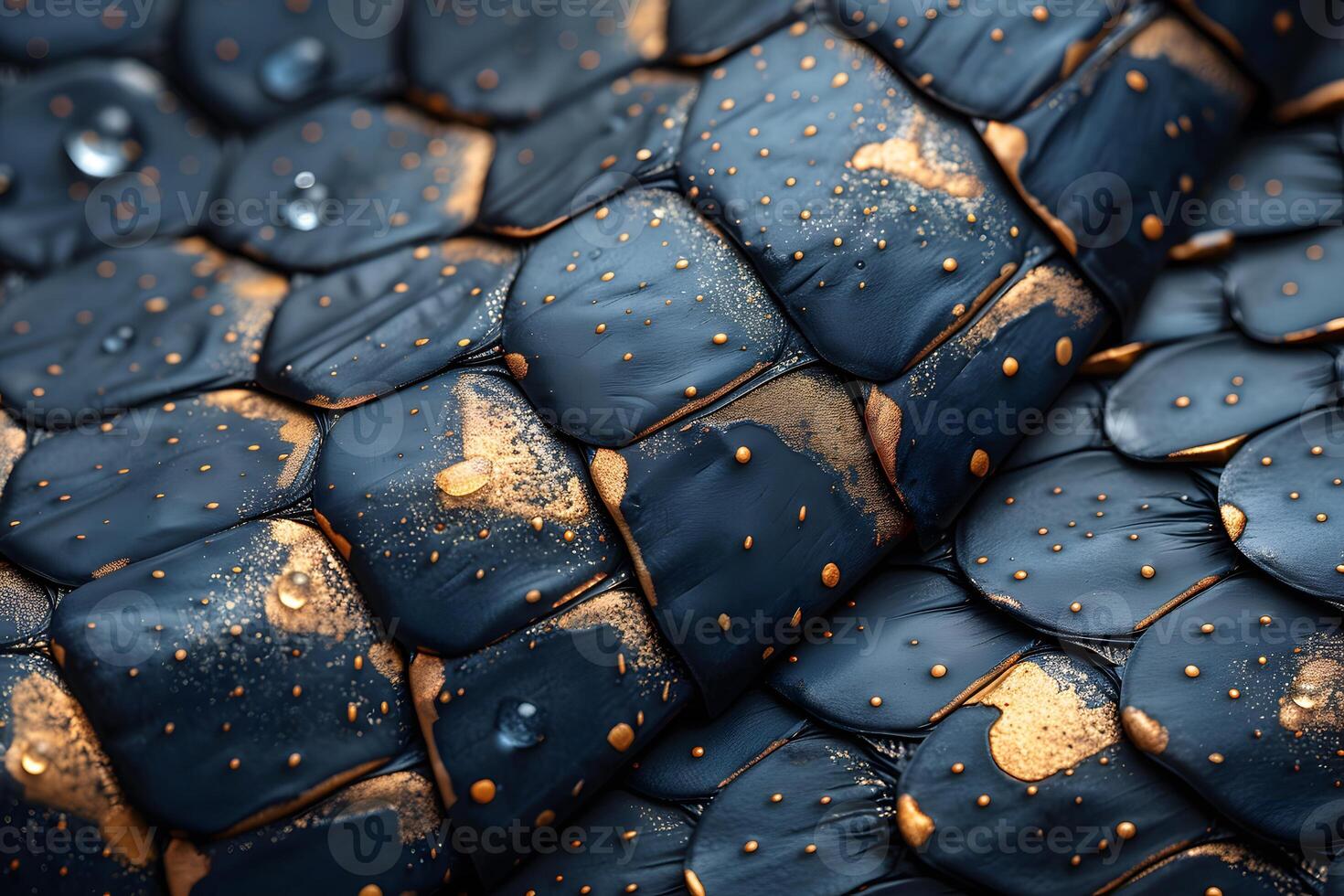 Luxurious Abstract Texture with Metallic Gold and Deep Blue Pattern for Modern Design photo