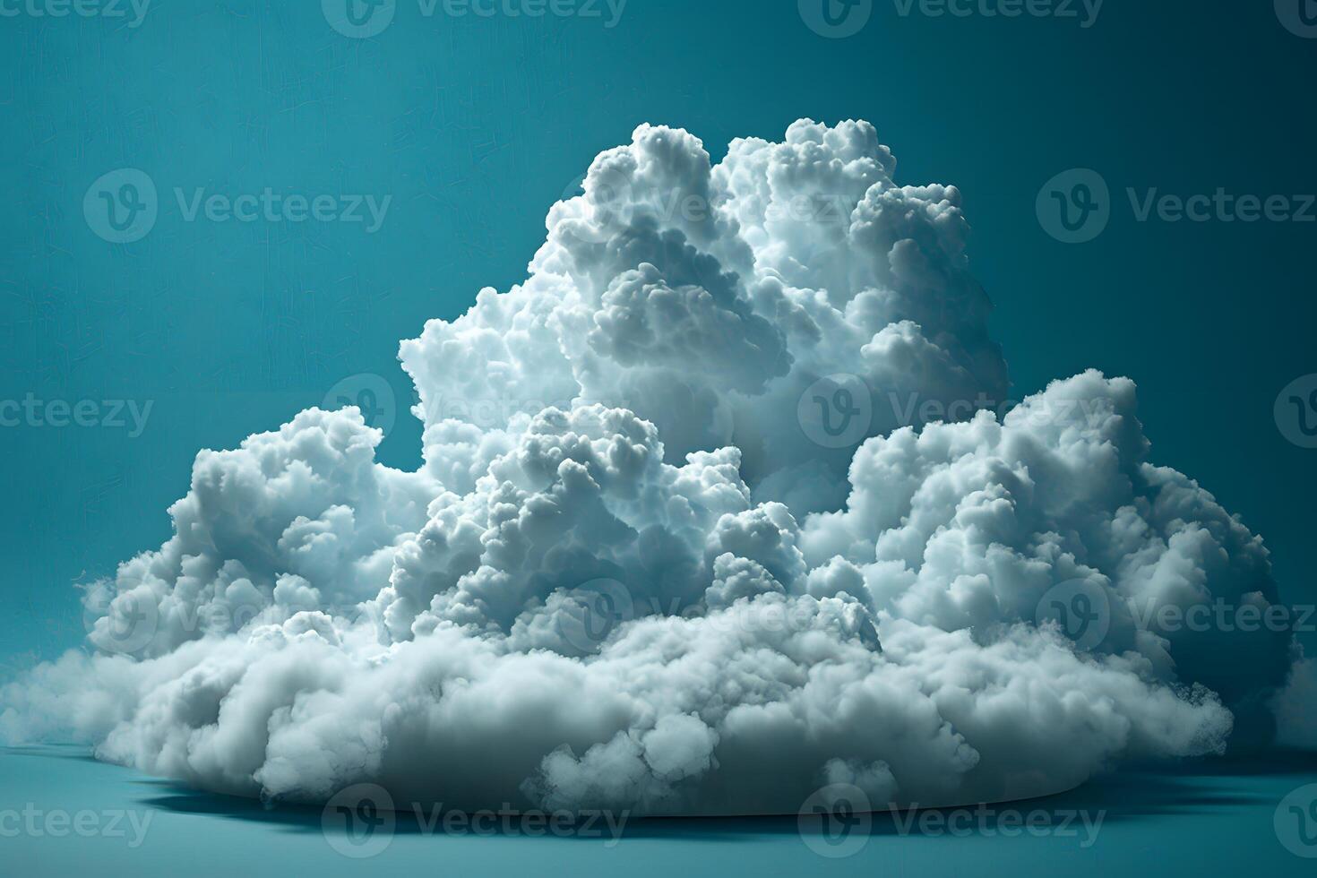 Dramatic Cloud Formation Against Teal Sky for Creative Design photo