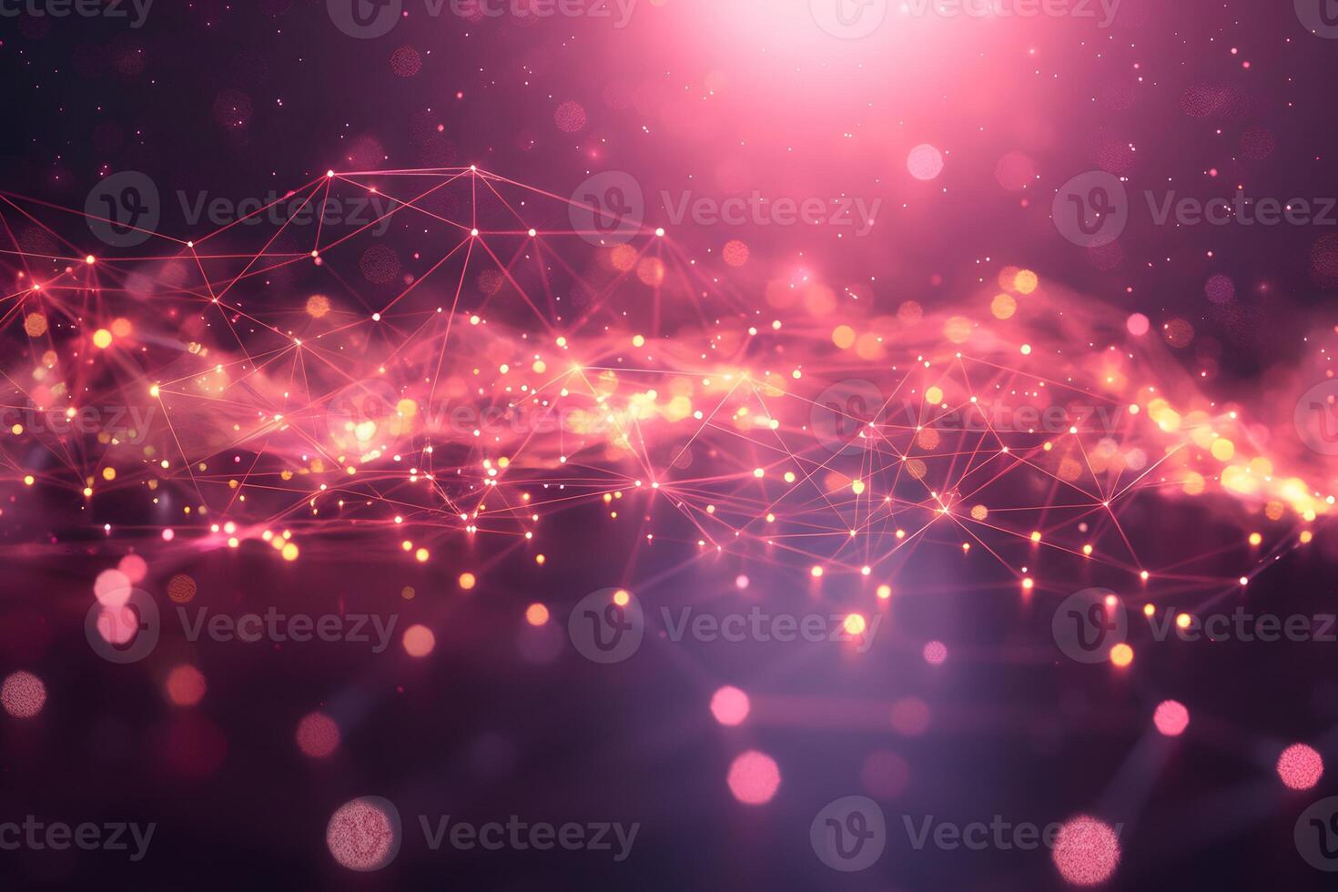 Futuristic Digital Network with Pink Glowing Connections for Abstract Design photo