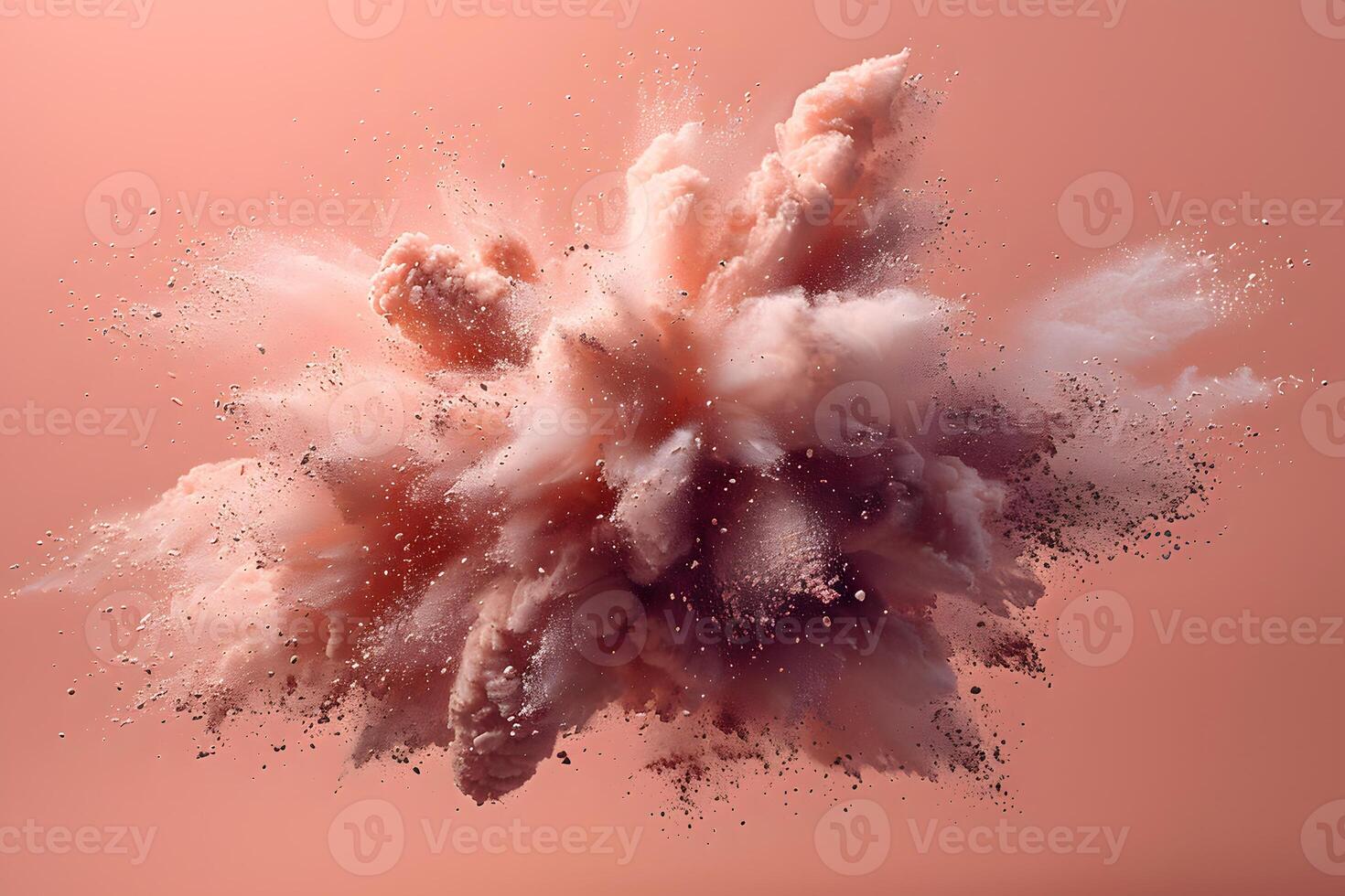Explosive Abstract Cloud of Vibrant Particles in Pastel Tones - Ideal for Modern Art and Design photo