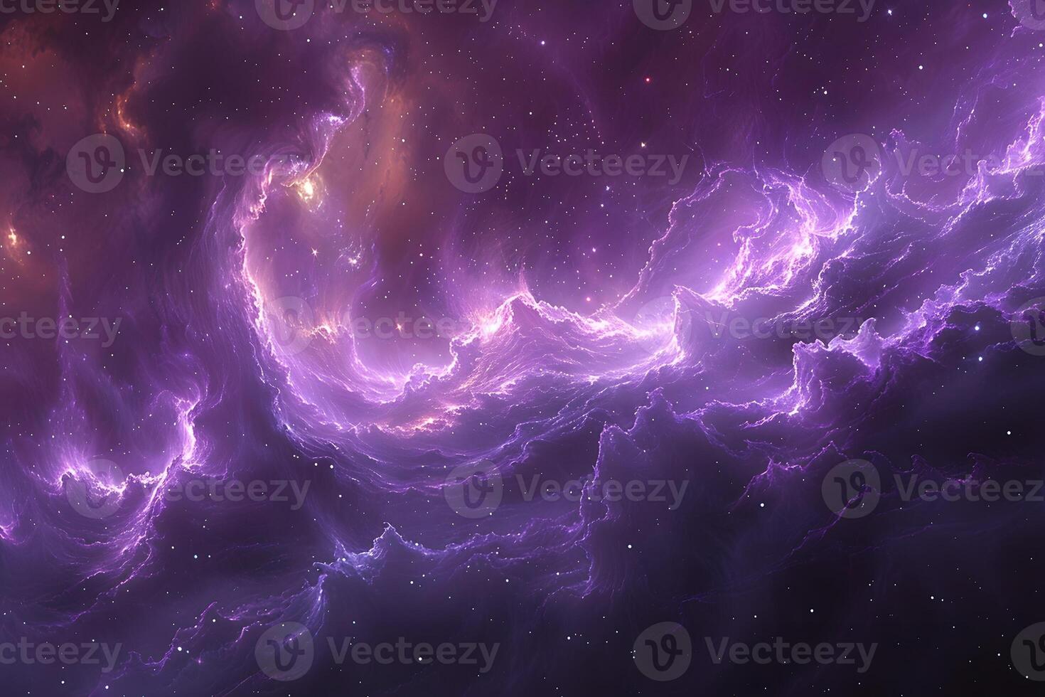Stunning Purple Nebula with Luminous Clouds in Cosmic Space - Perfect for Science and Astronomy Designs photo