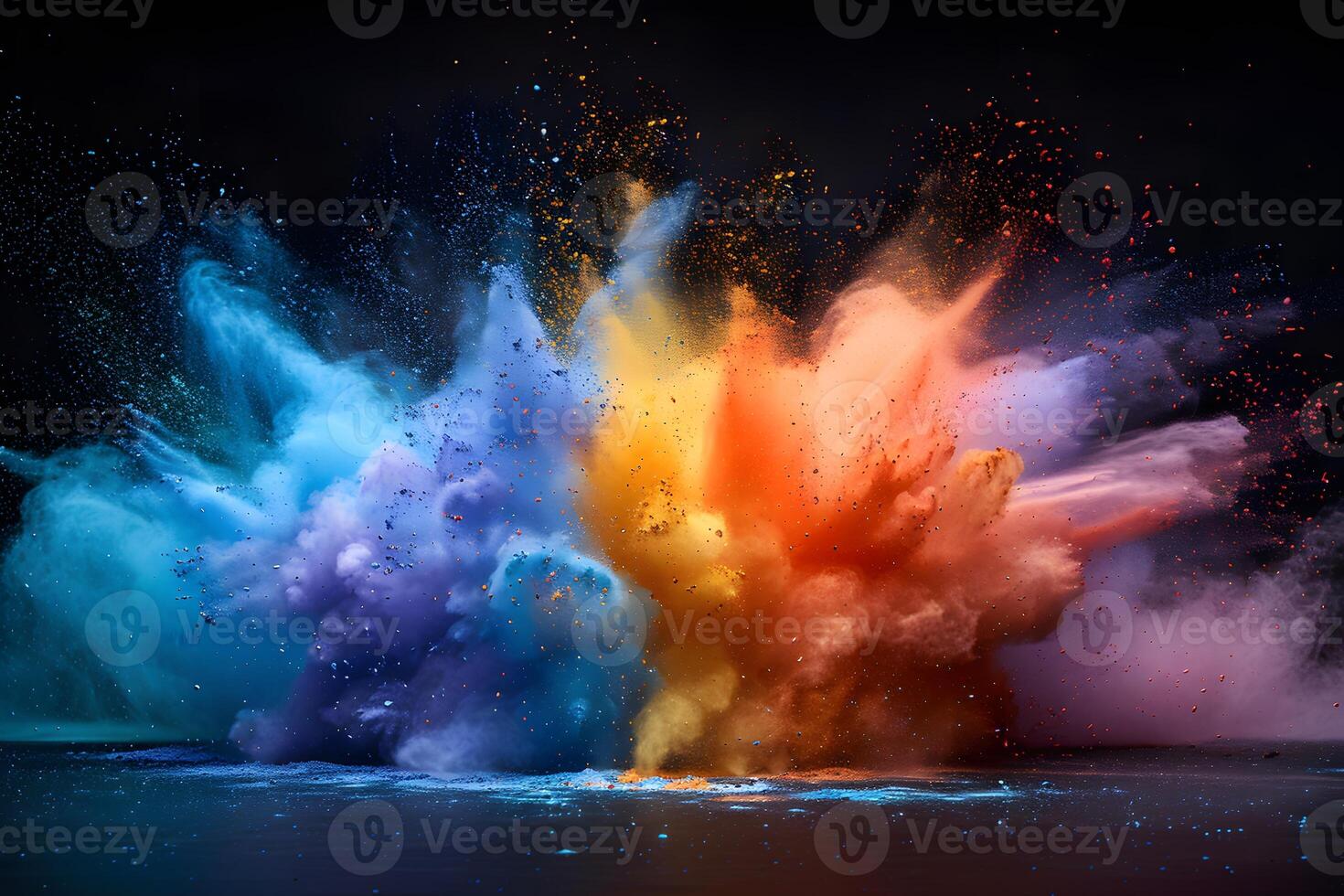 Vibrant Color Explosion for Creative Design and Event Promotion photo