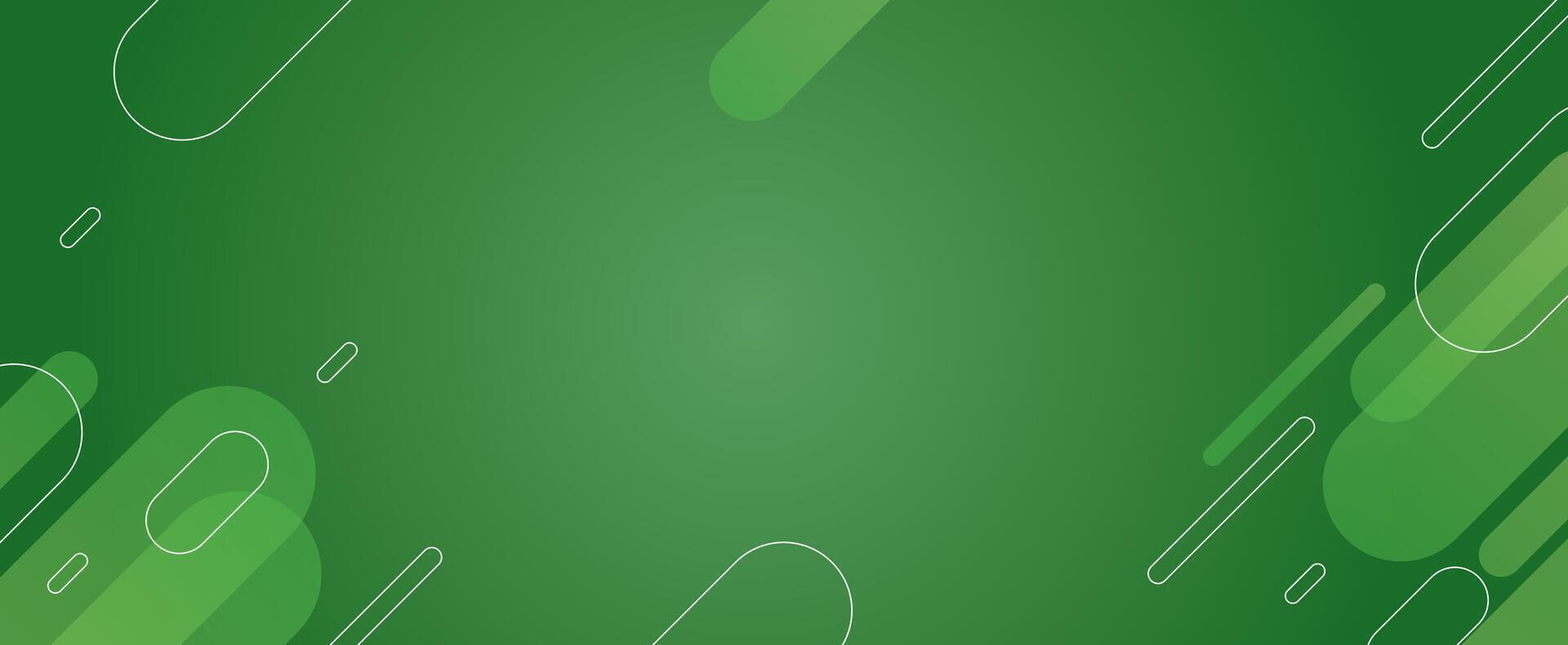 Green background with white lines and shapes vector