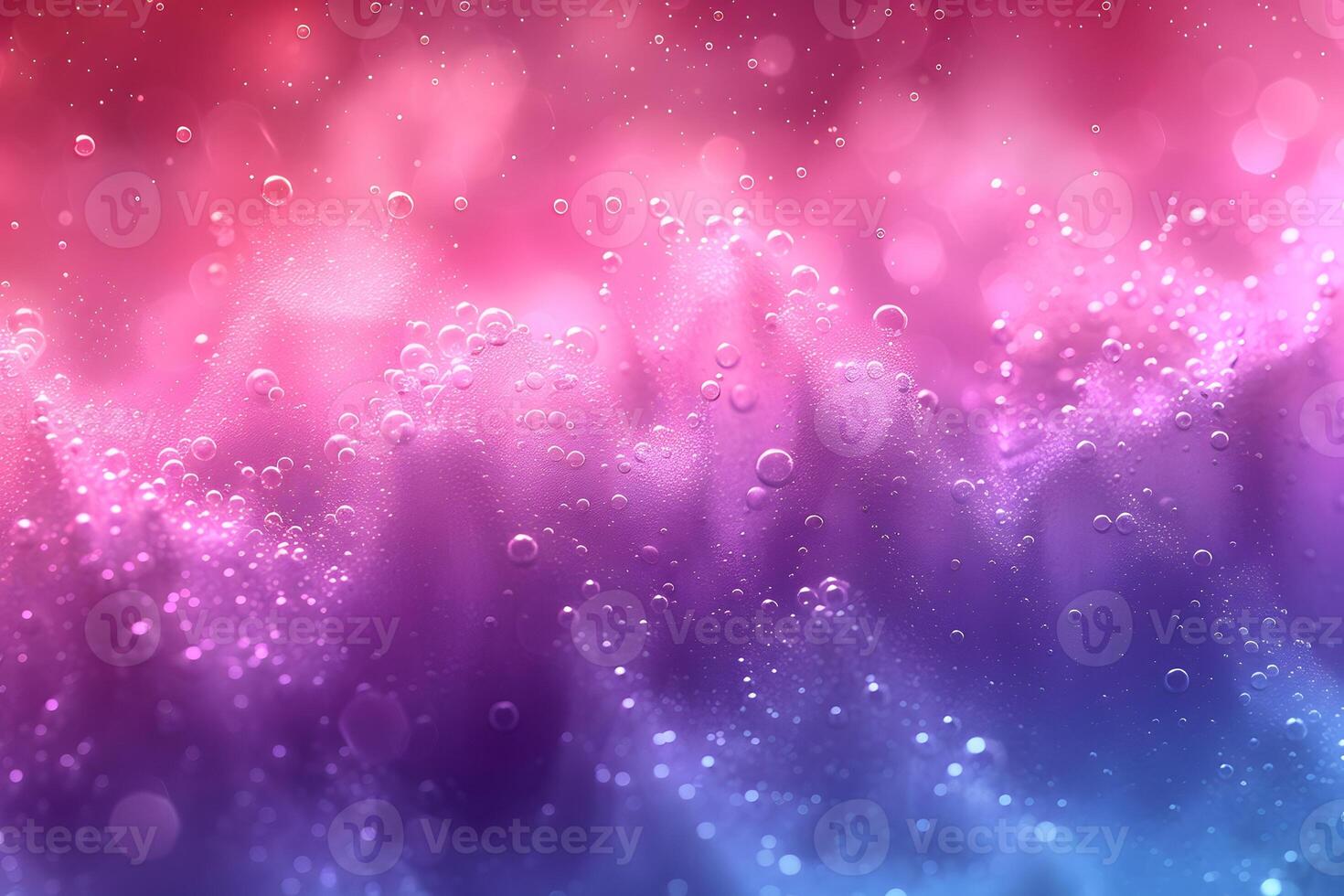 Ethereal Pink and Purple Abstract with Bokeh and Bubbles for Creative Design photo