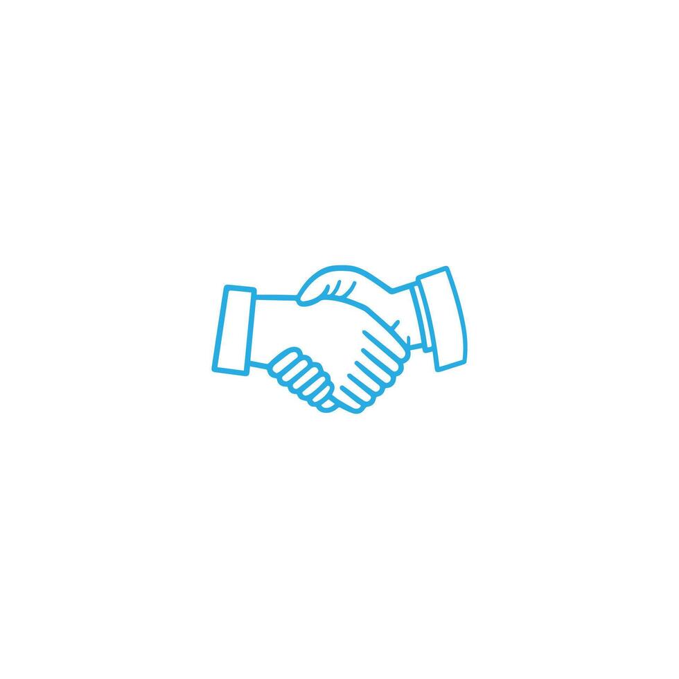 Hands shake icon. Black Hands shake icon on white background. vector