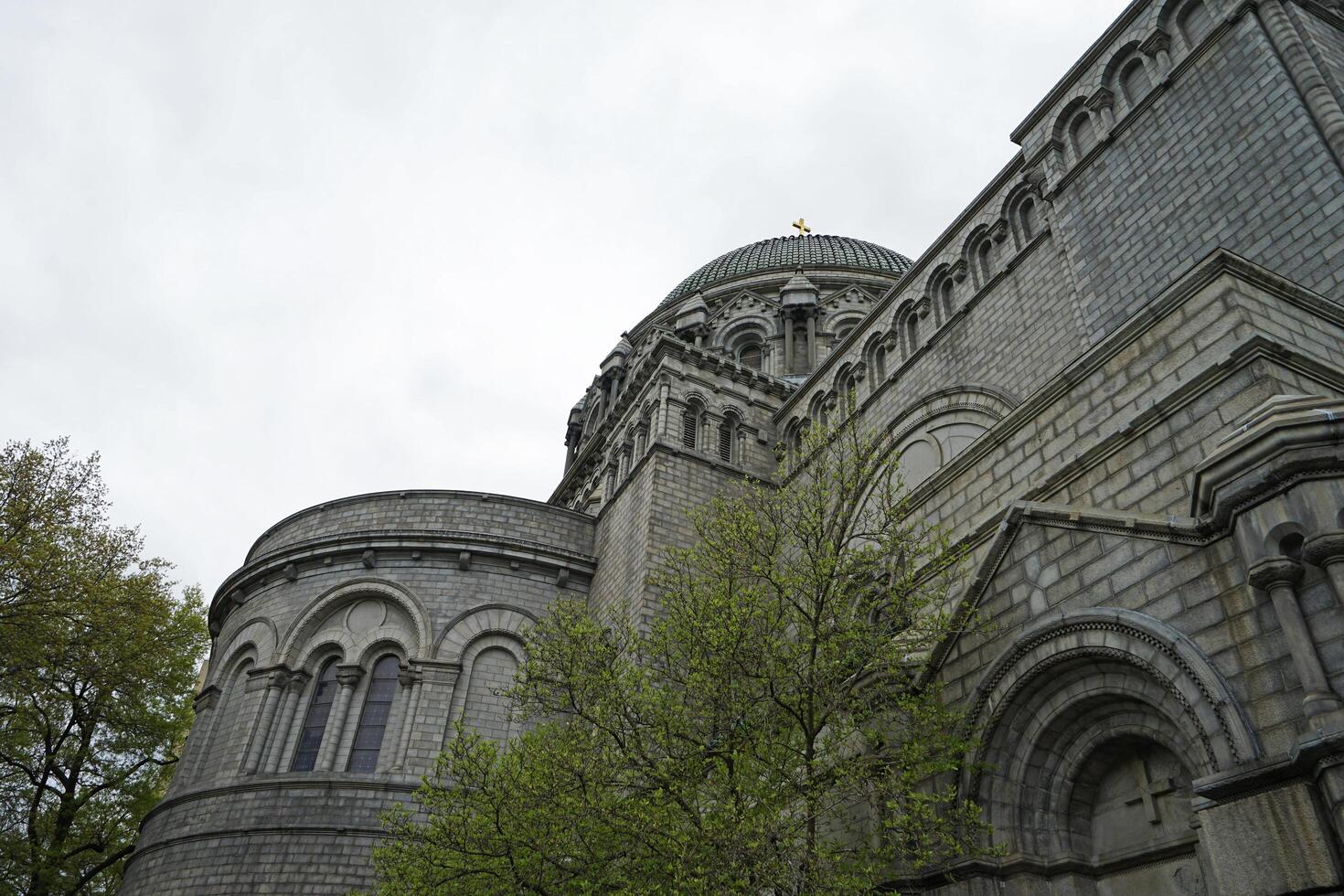 Exterior architecture and design of 'Cathedral Basilica of Saint Louis' Roman Catholic church located in the Central West End area of St. Louis urban- Missouri, United States photo