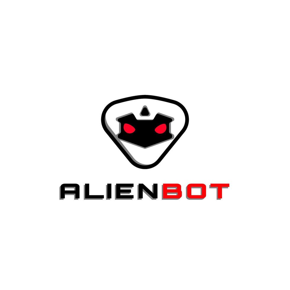 Alienbot logo design vector