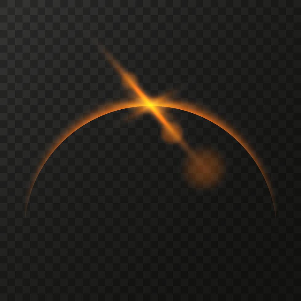 Trendy realistic total solar eclipse vector