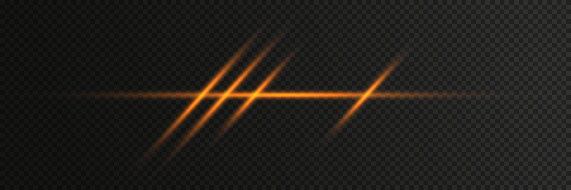 Trendy gold horizontal glow lines vector