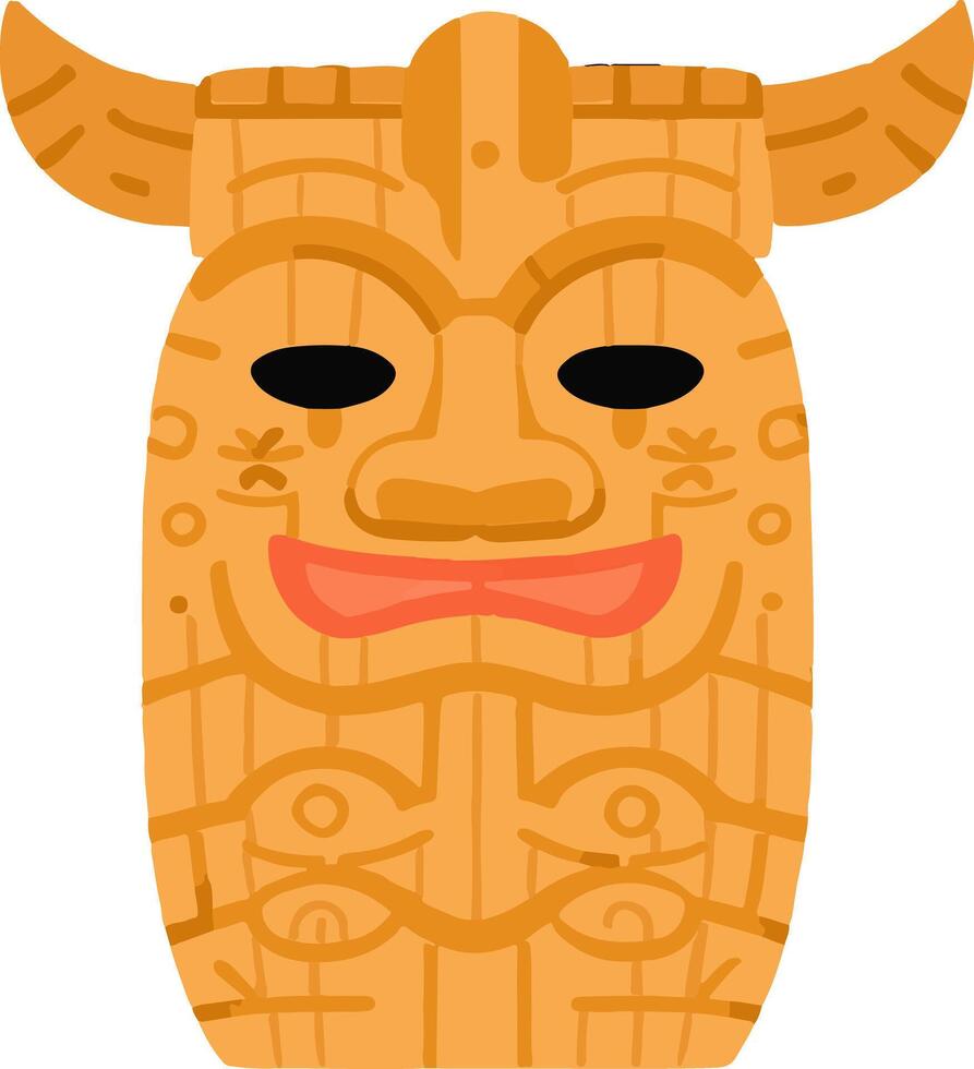 Tropics Polynesia Mask Totem Relic vector