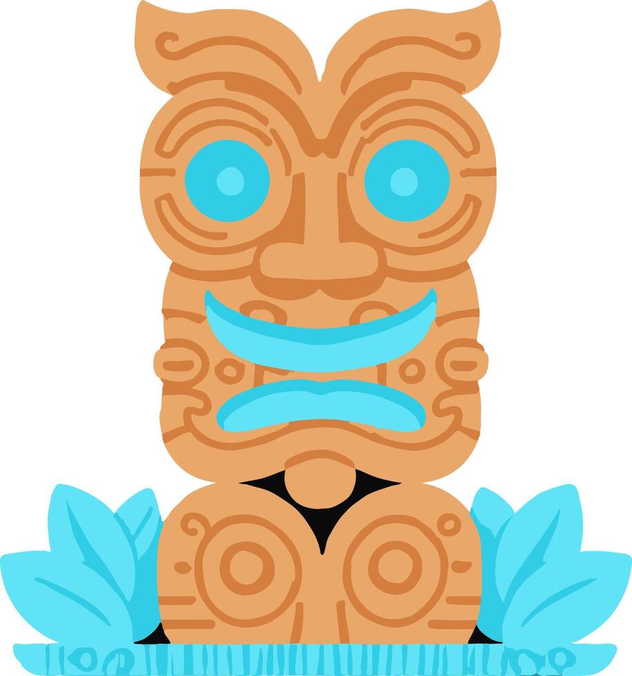 Paradise Polynesia Mask Totem Beach vector