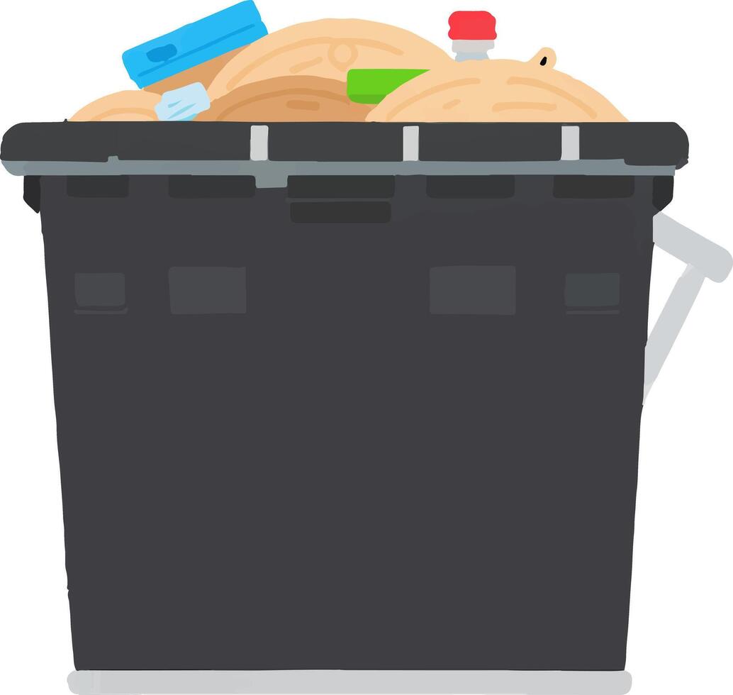 Decay Building Waste Trash Bin vector