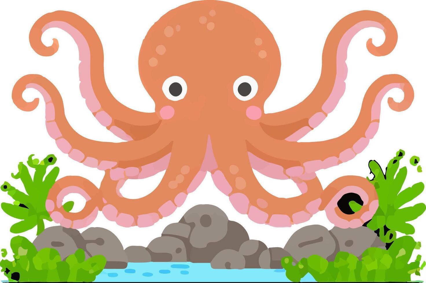 Ecosystem Marine Tentacles Biology Animal vector