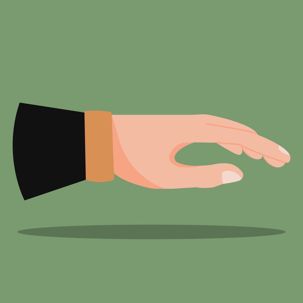 A hand with a wrist band is reaching out vector