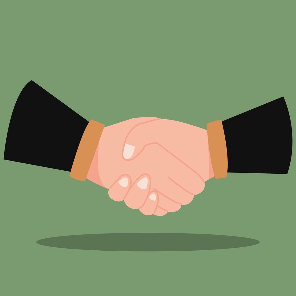 A hand shaking another hand vector