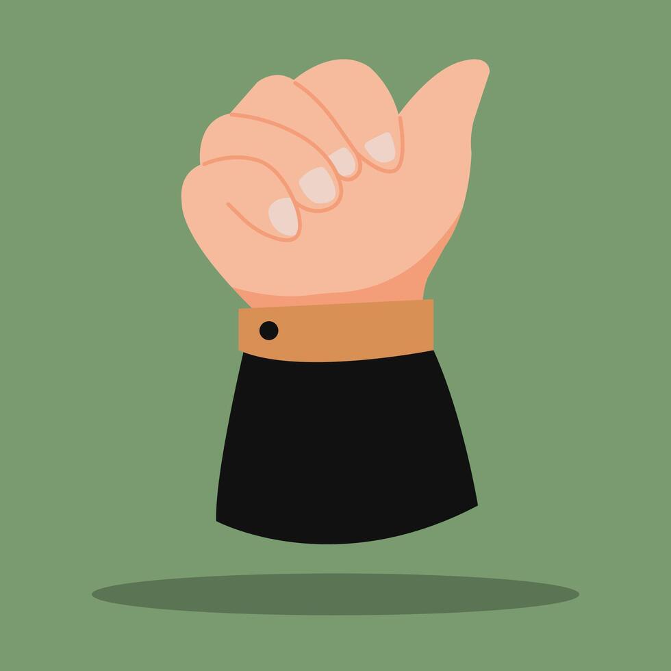A hand with a thumbs up gesture vector