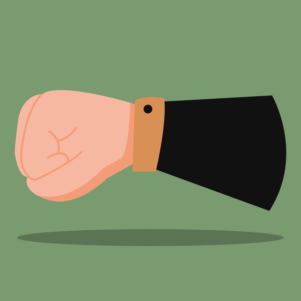 A fist with a wristband on it vector
