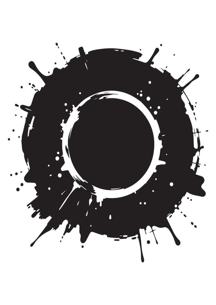 Circle splat social media chat background template vector