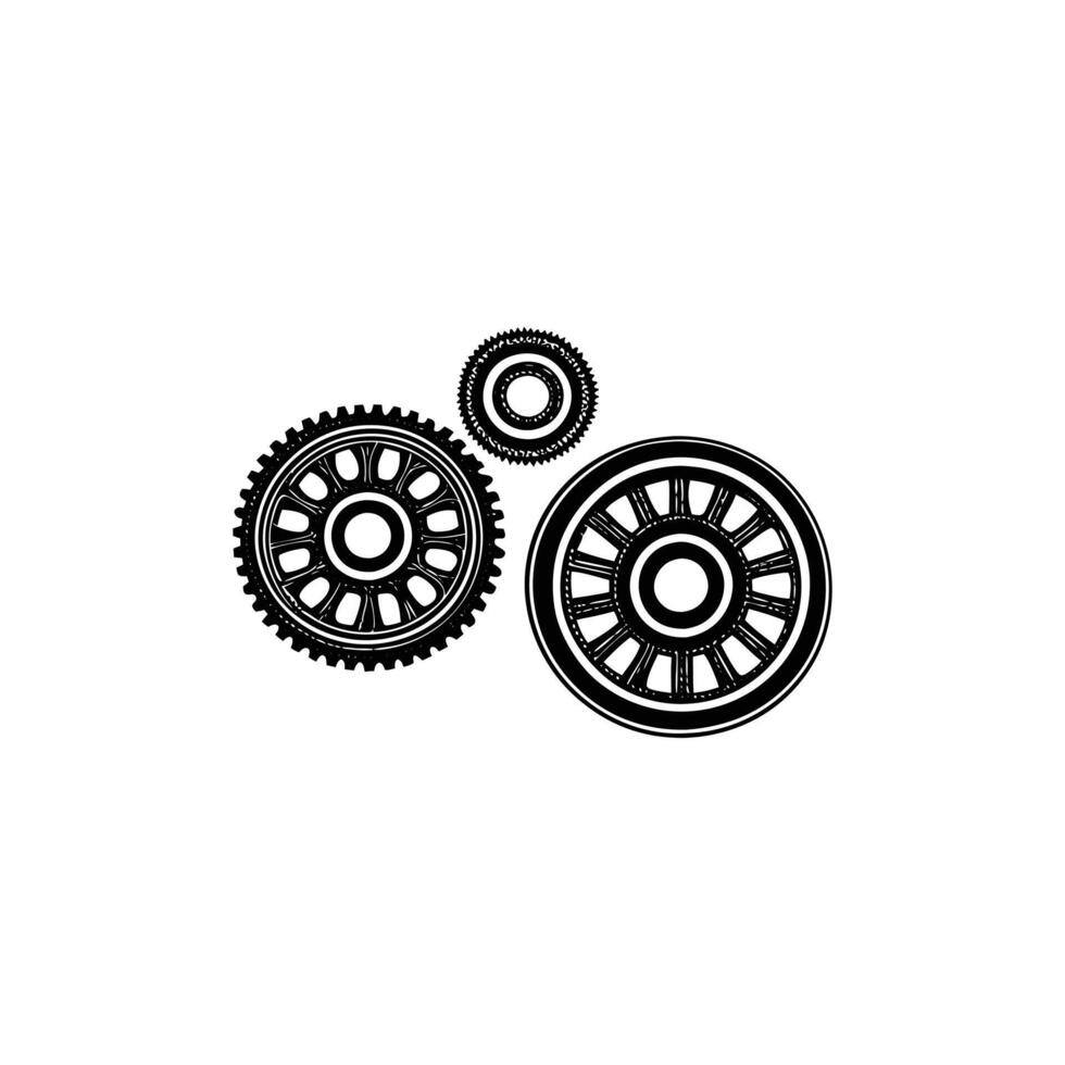 Gears icon illustration unique design vector