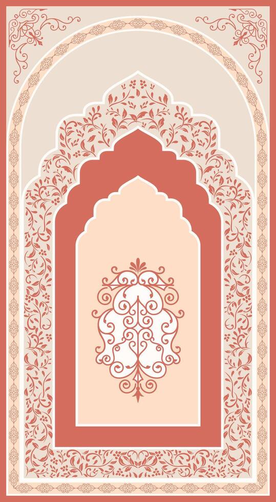 abstract floral vintage pattern prayer mat vector