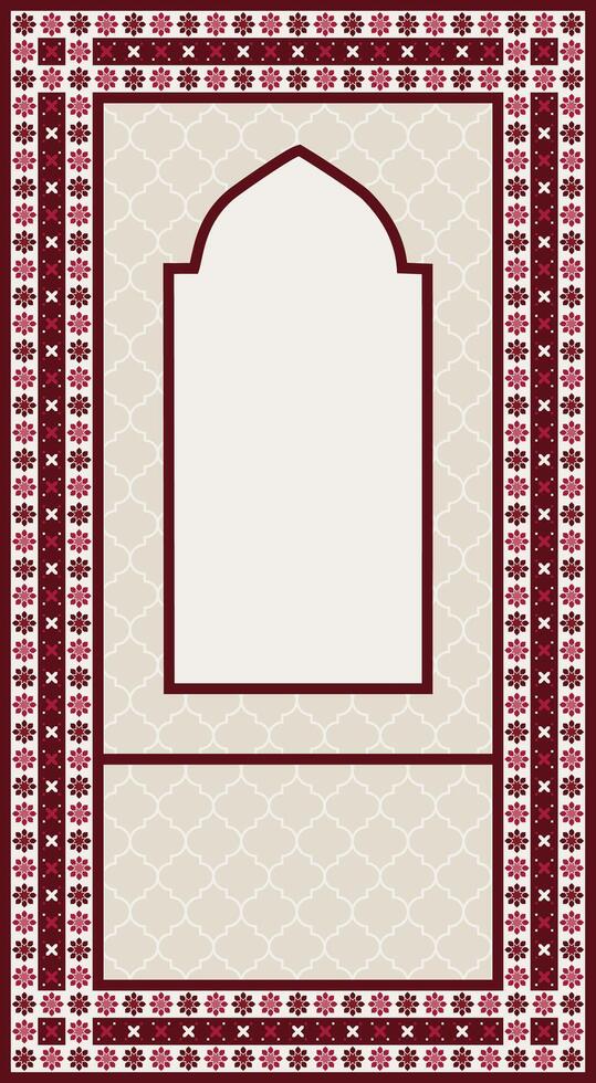 geometric abstract floral prayer mat vector