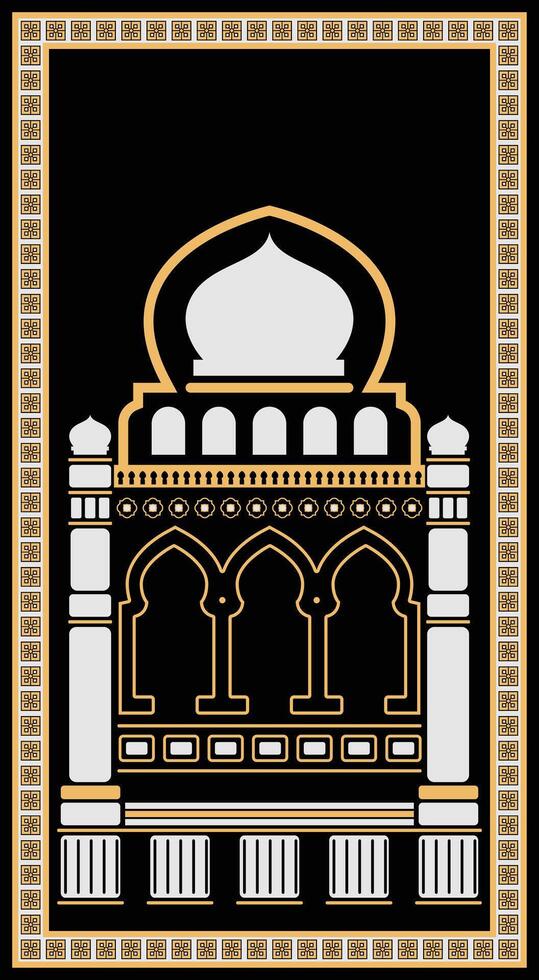 abstract mosque pattern prayer mat vector