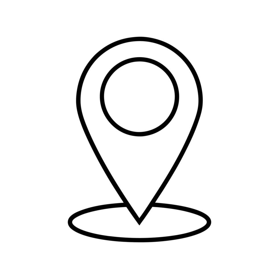 Location Marker - Minimalist Pin Symbol for Navigation, Maps, and Event Organization vector