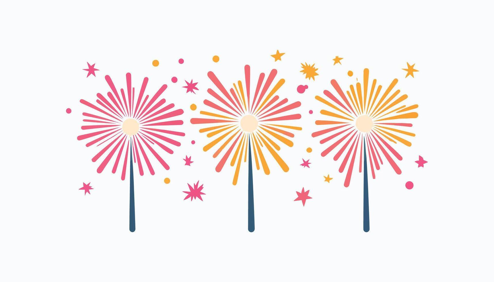 Festive Fireworks Burst - Illustration for Party, Celebration, and Event Designs vector
