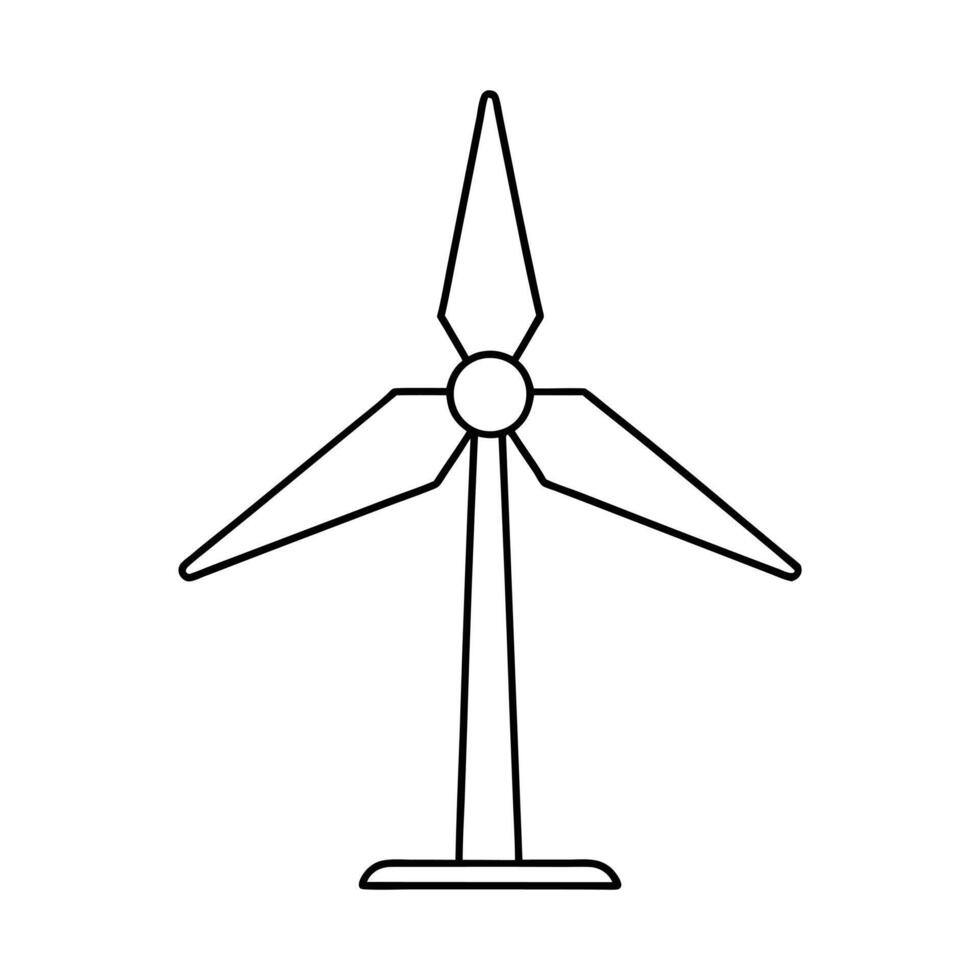 Eco-Friendly Wind Turbine - Icon Design for Renewable Energy and Green Technology vector